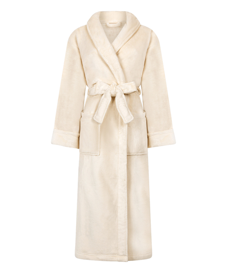 Soft Fleece Bathrobe, White