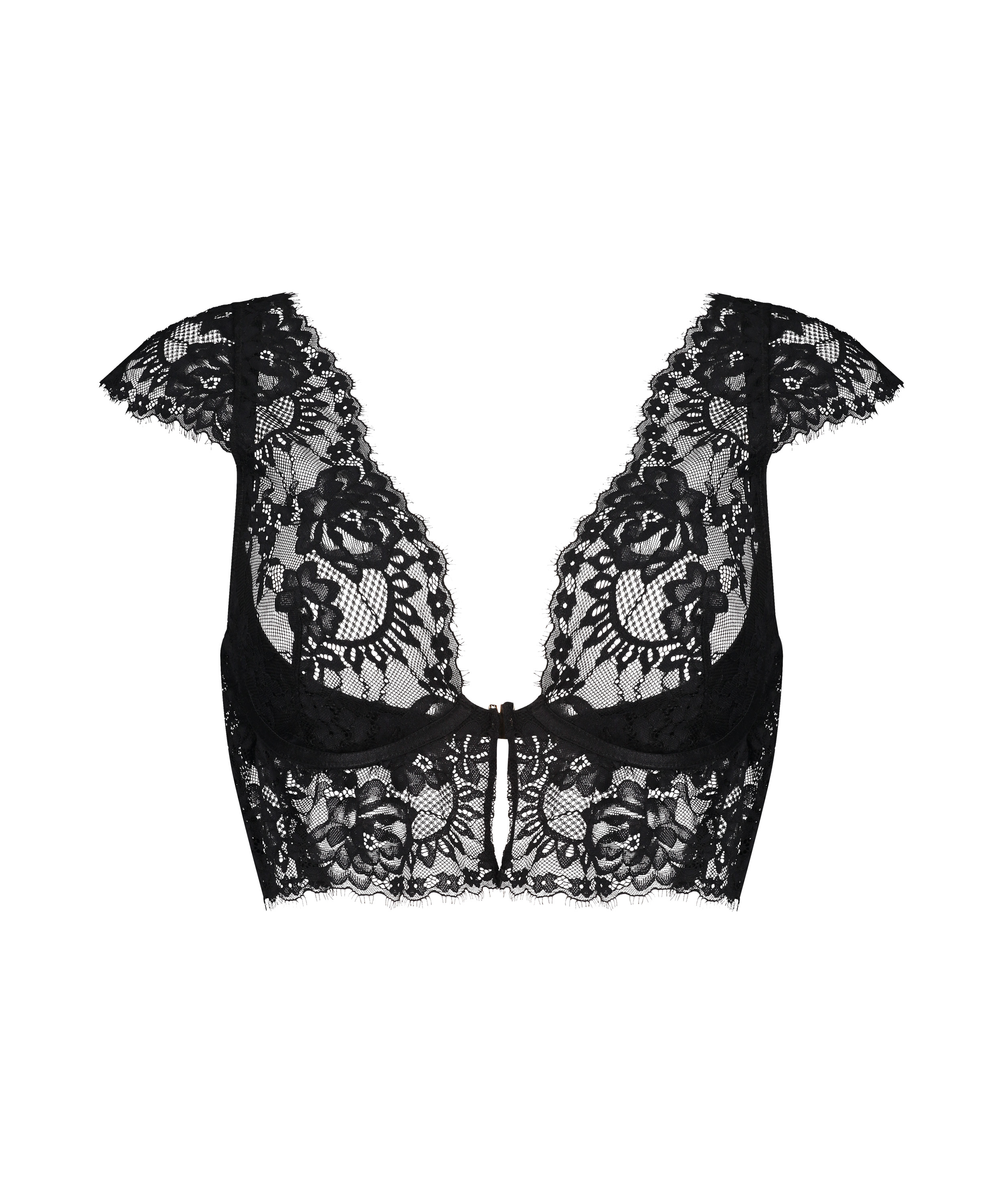 Trixie Non-Padded Underwired Longline Bra, Black, main