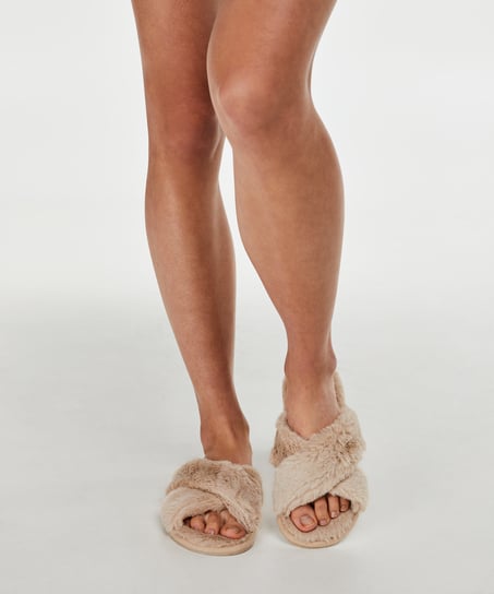 Cross Straps Indoor Sandals, White