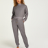 Petite Brushed Rib Pyjama Pants, Grey