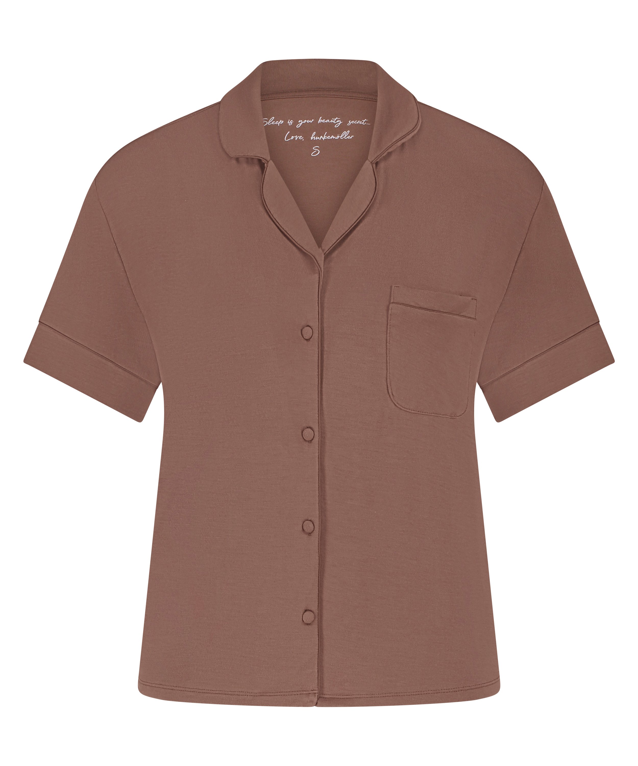 Essential Jersey Short-Sleeved Jacket, Brown, main