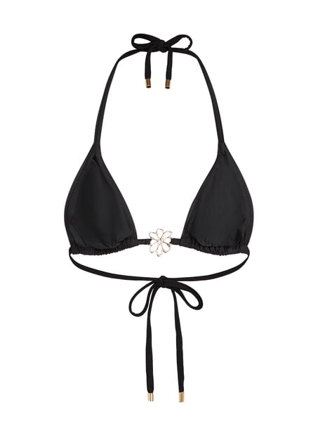 Yucatan Triangle Bikini Top, Black