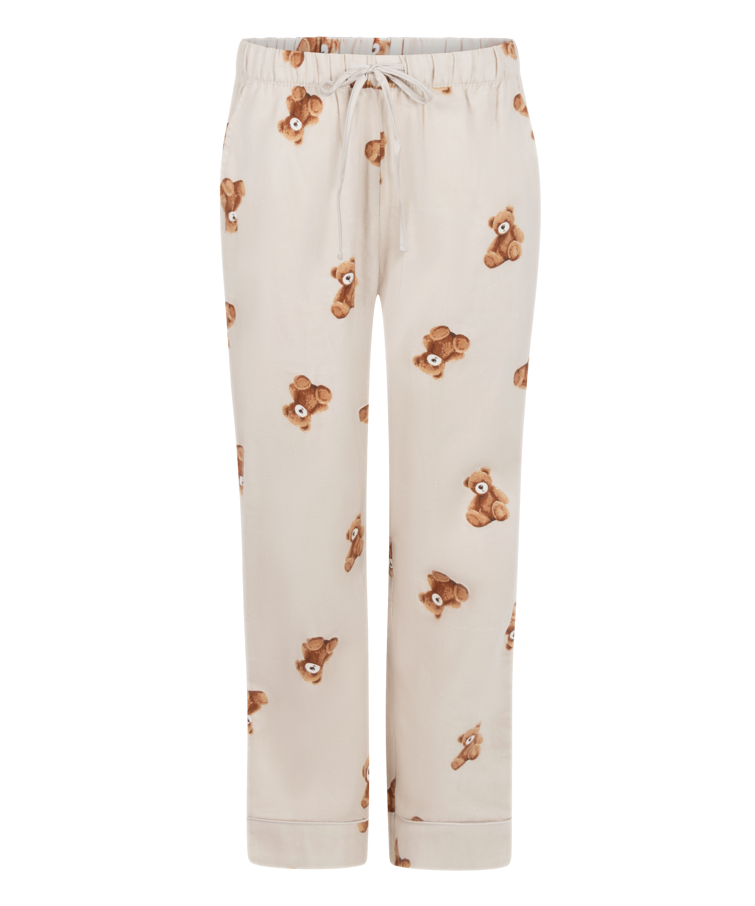 Pant Flannel Straight Bear, Beige, main