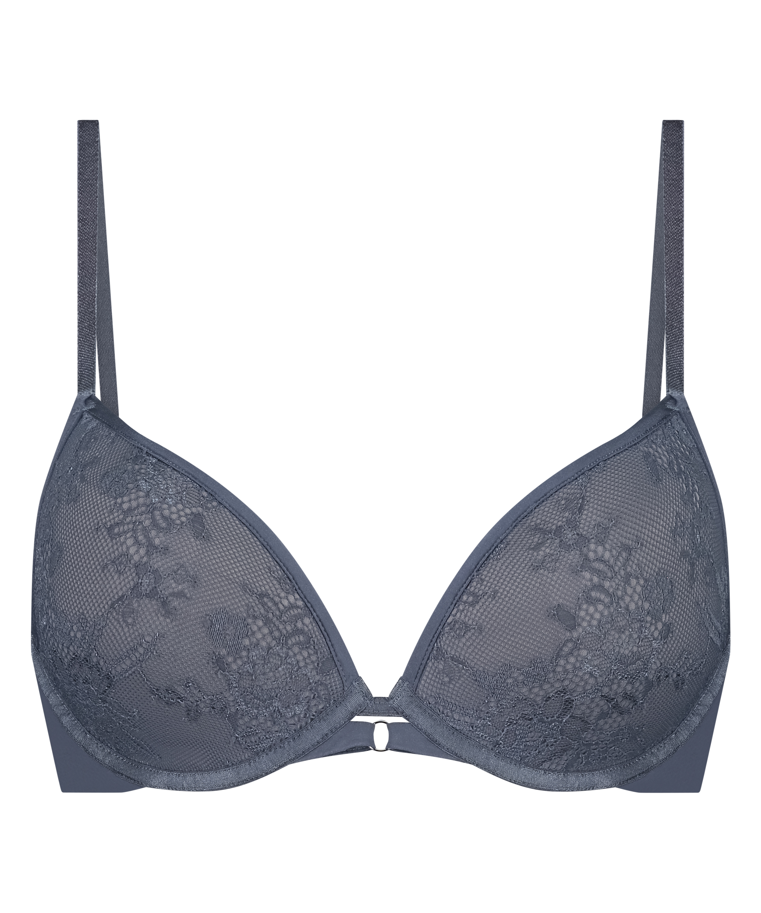 Lea Padded Underwired Push-Up Bra, Grey, main