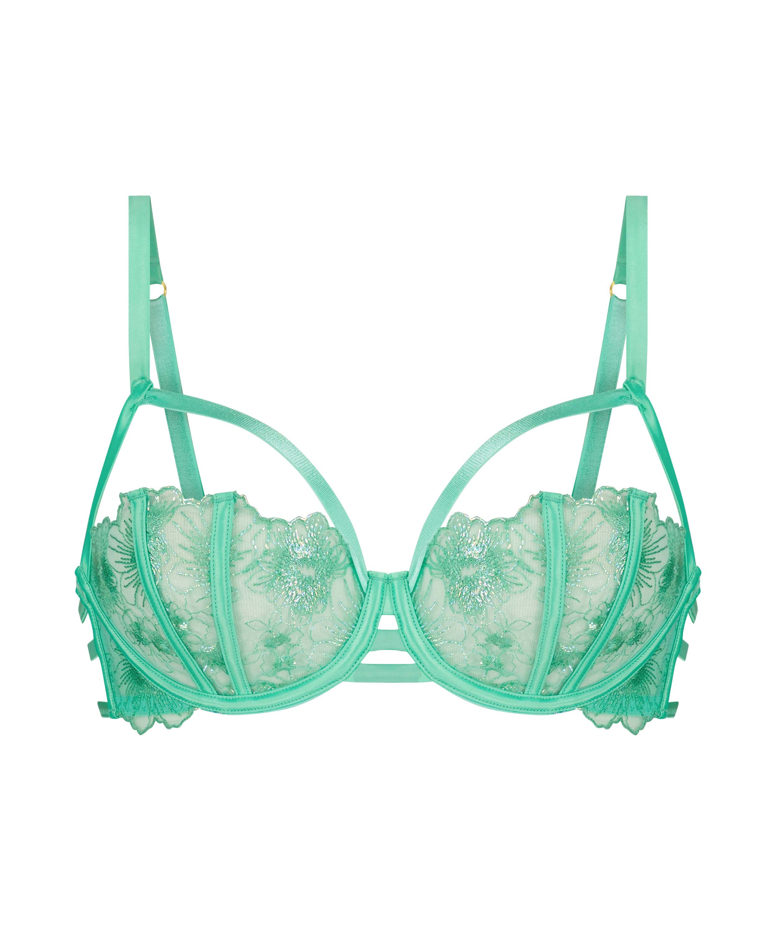 Alexandra Non-Padded Underwired Bra, Green, main