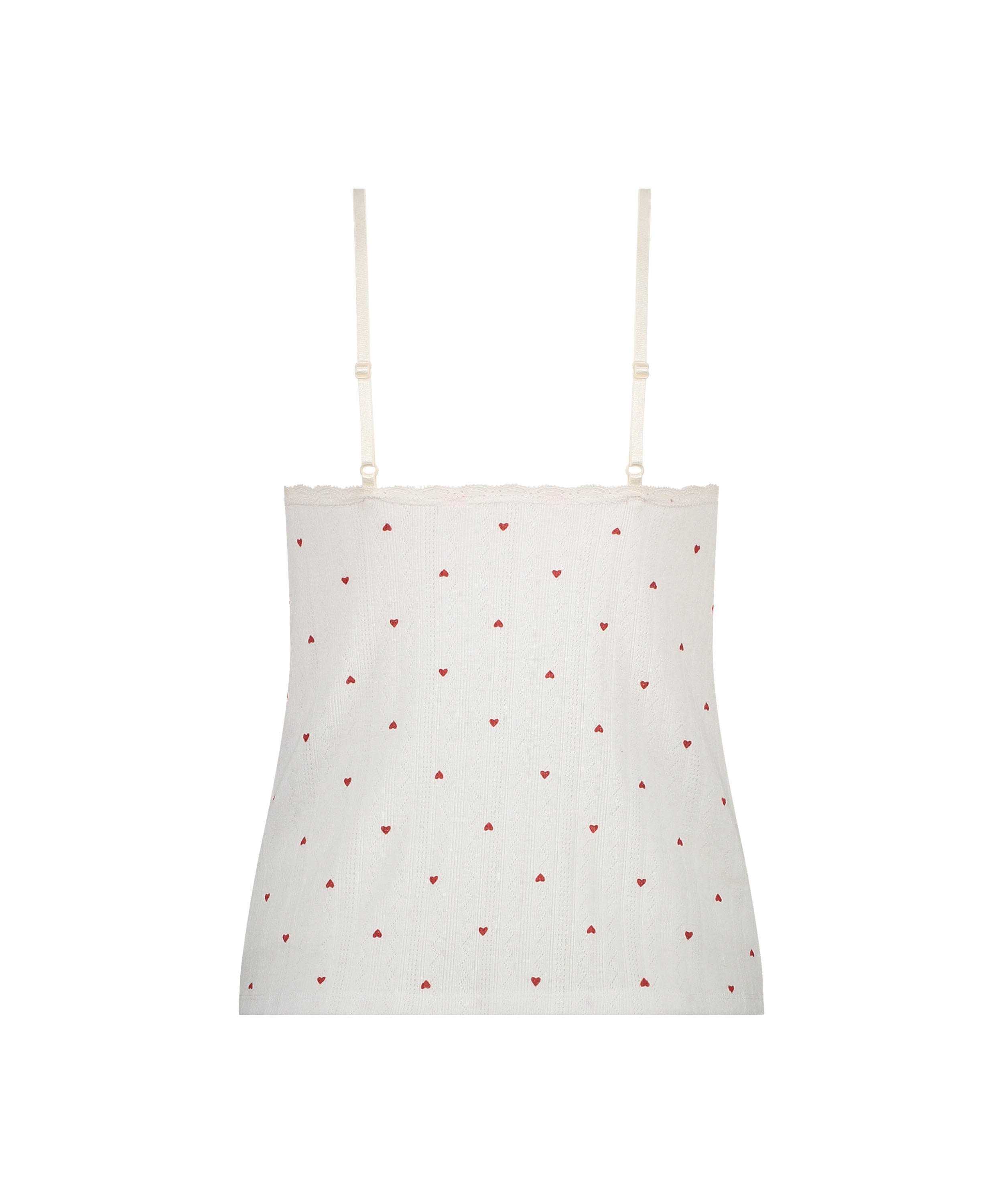 Cami lace top, White, main