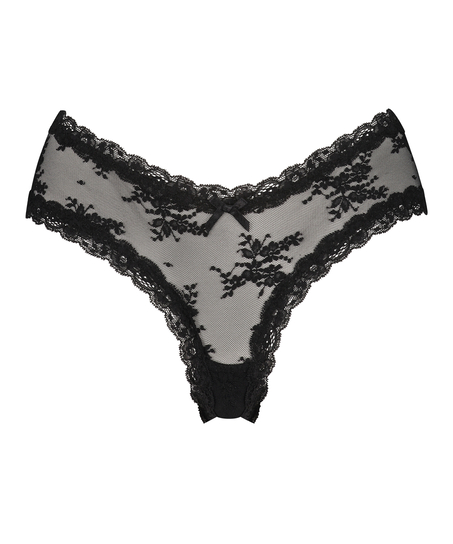 V-shape Mesh Brazilian, Black