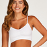 Seamless strappy top, White