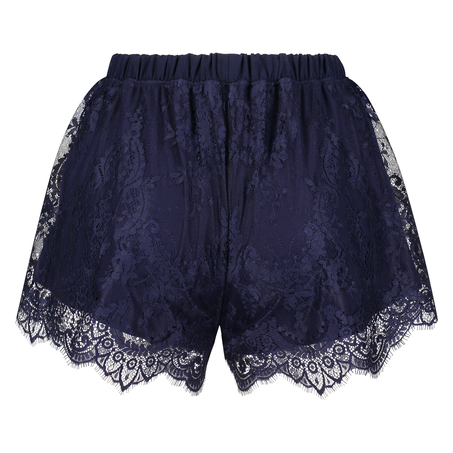 All-over Lace Pyjama Shorts, Blue