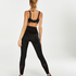 HKMX High waisted sport legging mesh, Black