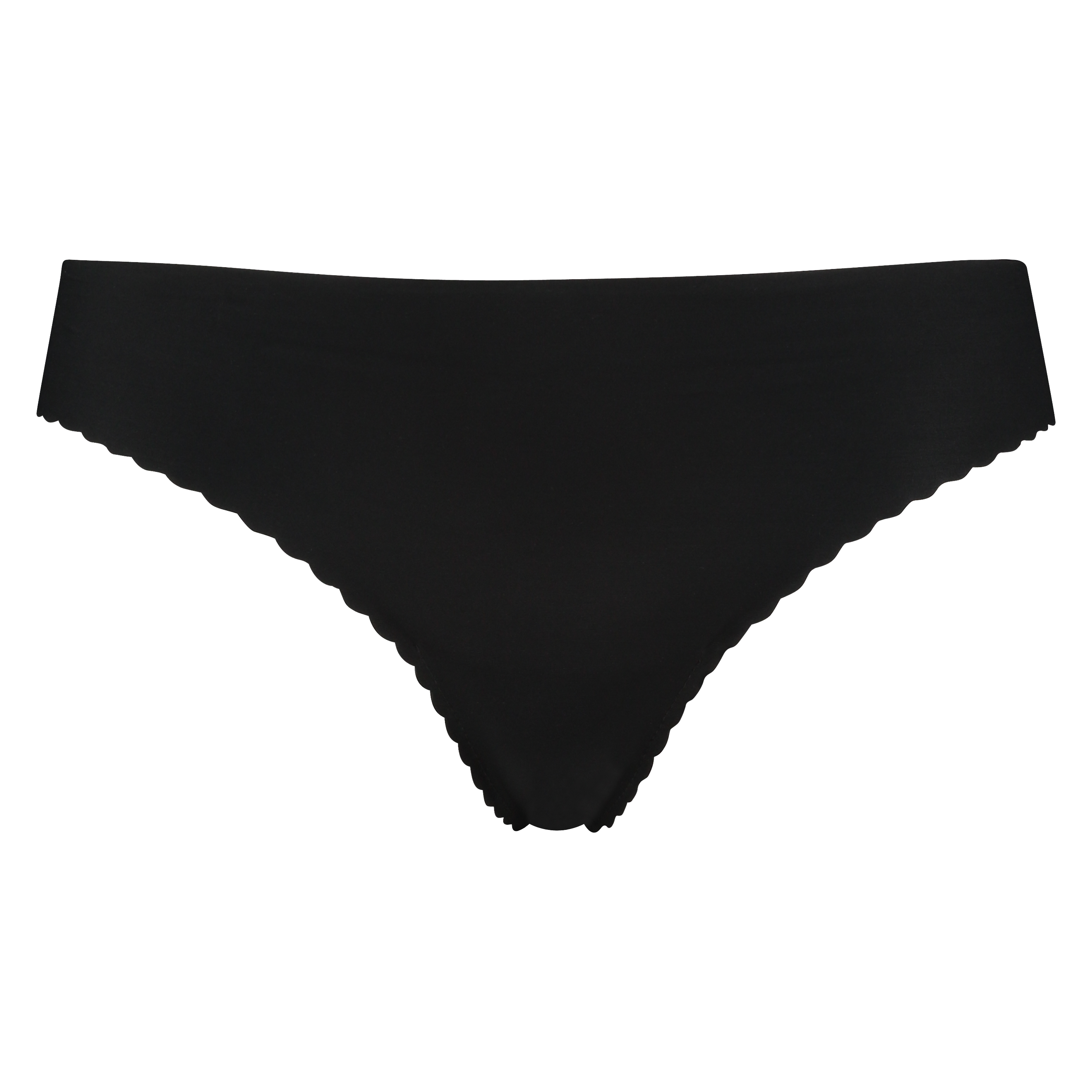 Thong invisible scalloped, Black, main