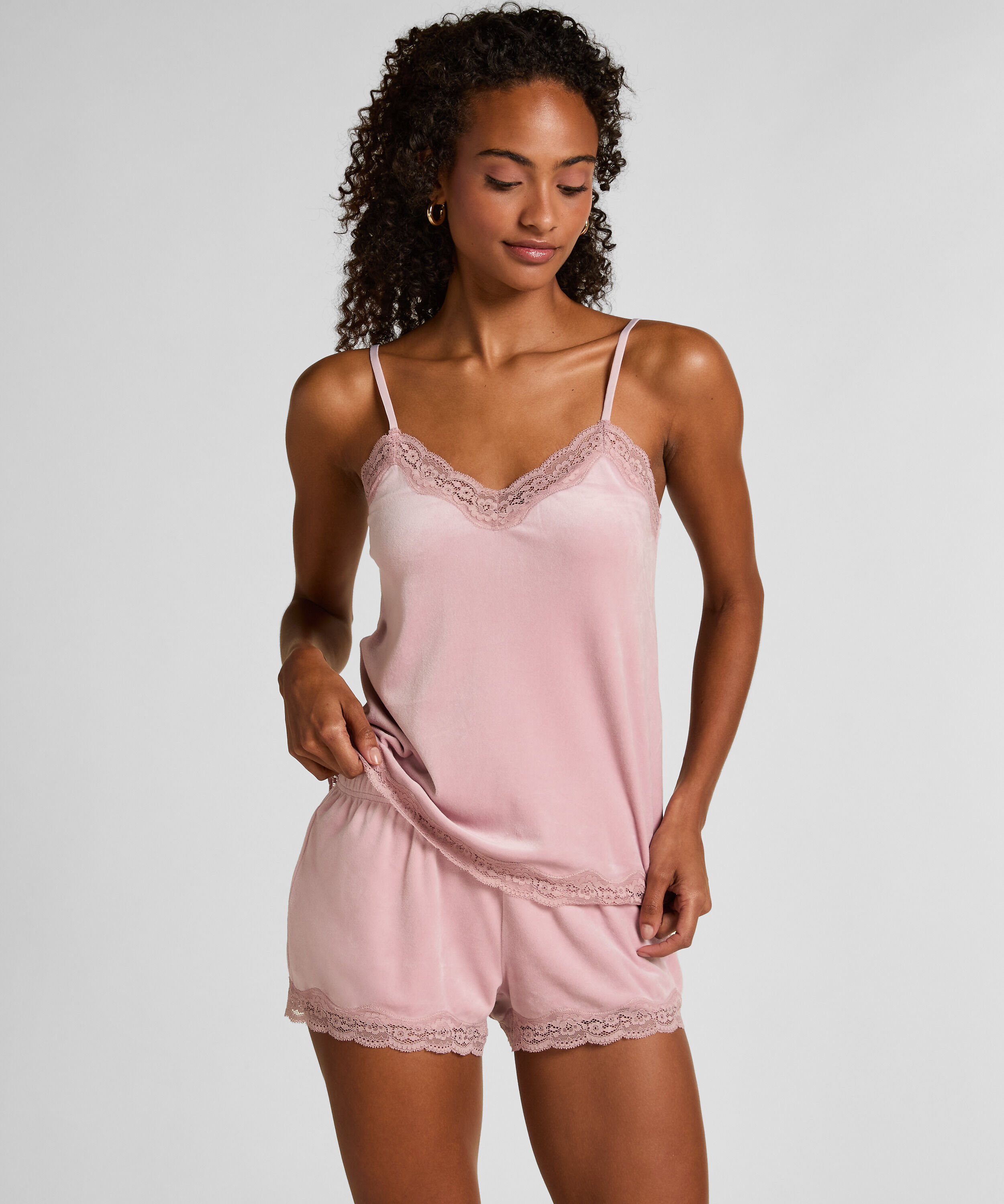 Short Velours Lace, Purple