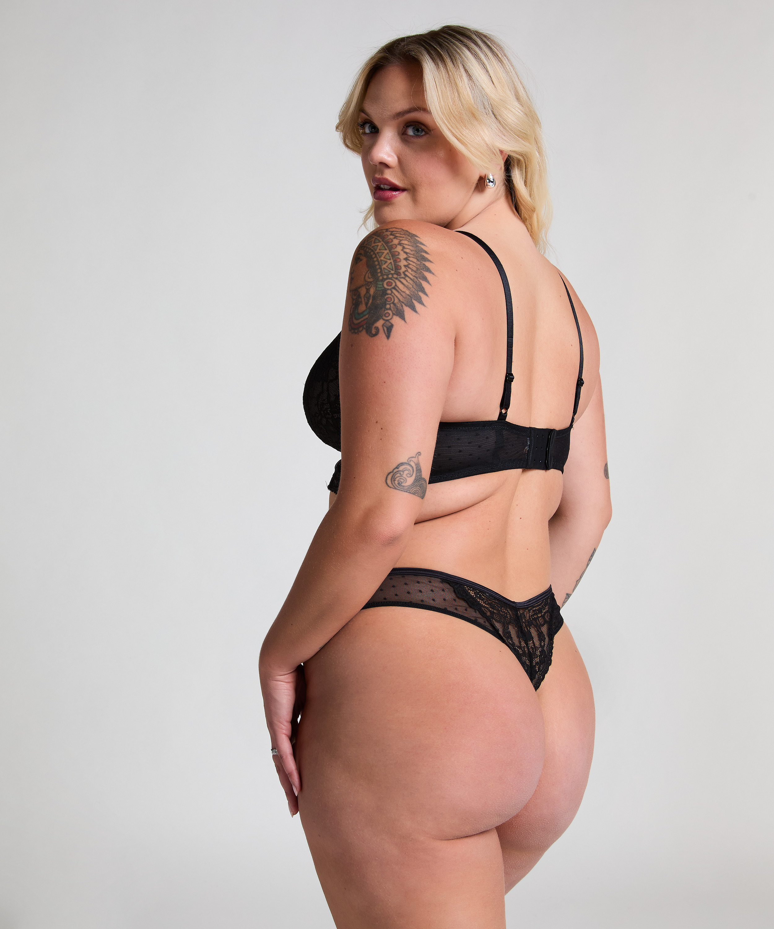 Juliette Padded Longline Underwired Bra, Black, main