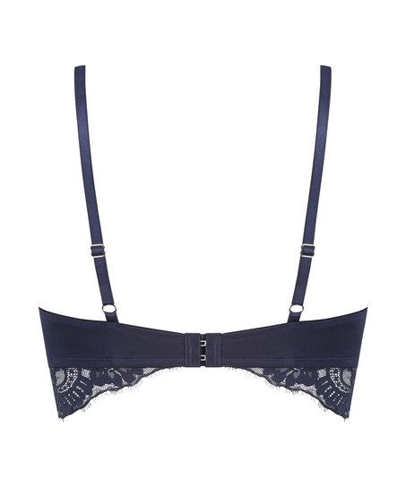 Blossom Non-Padded Underwired Longline Bra, Blue