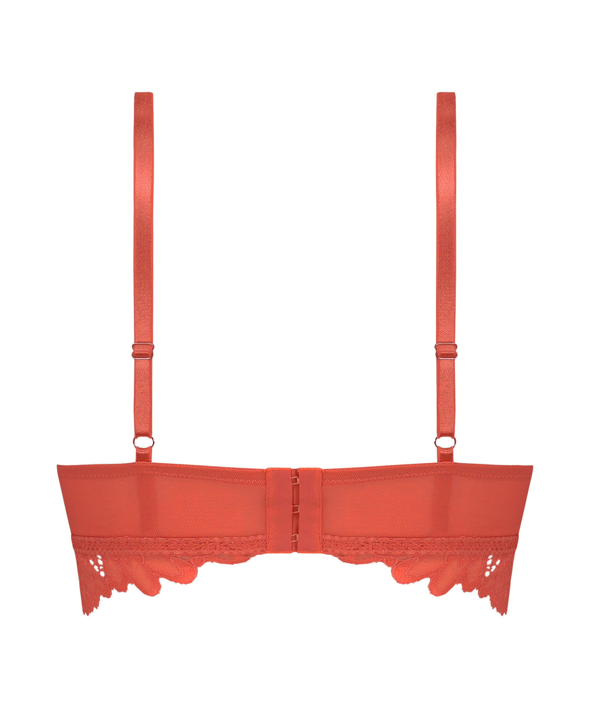 Shiloh Padded Non-wired Longline Bra, Red, main