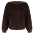 Longsleeved Top Fluffy Fleece, Brown