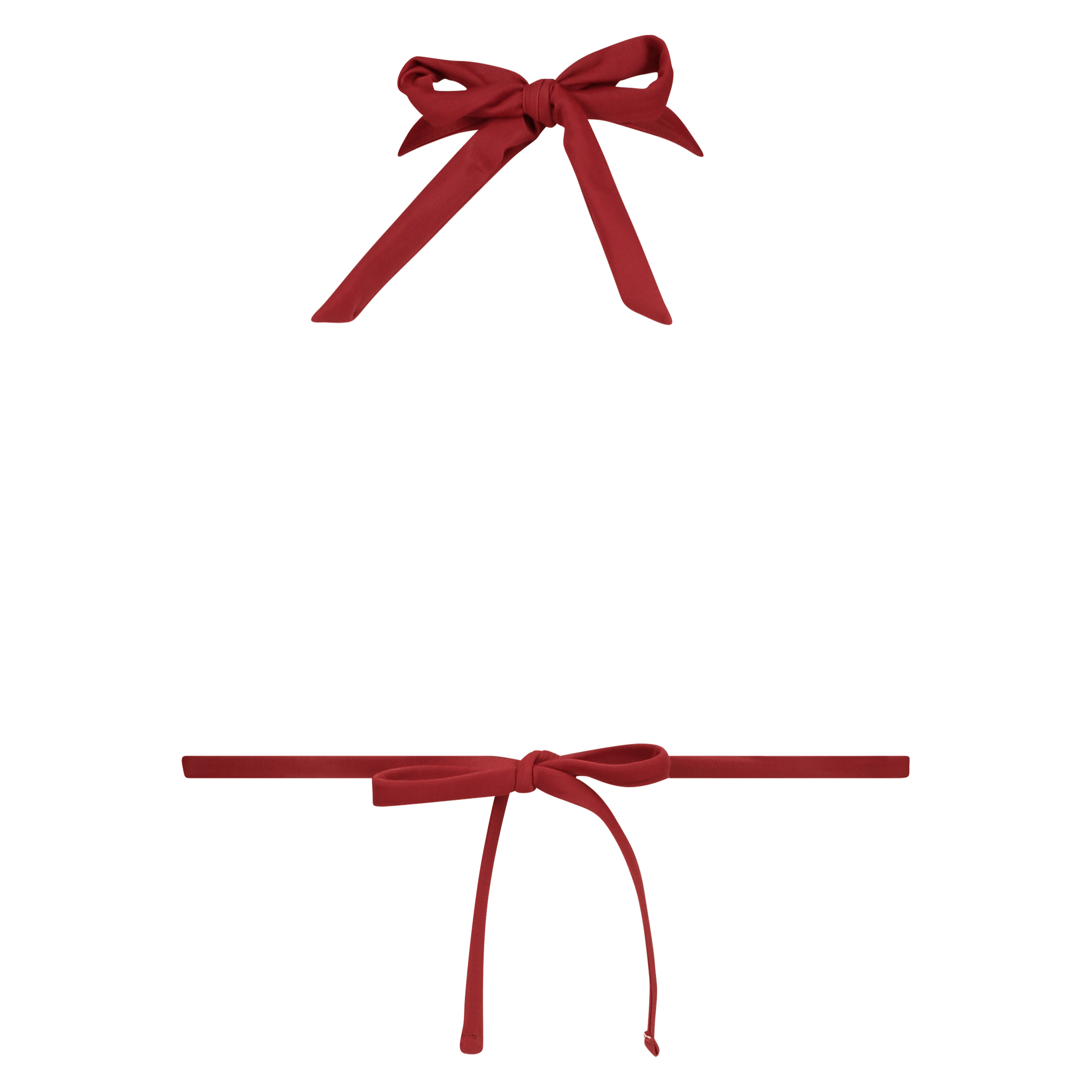 Pagoda triangle bikini top, Red, main