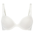 Padded Underwired Bra Satin Fleece, White