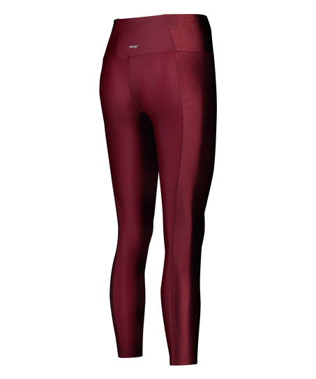 HKMX High waisted sports leggings Shine On, Red