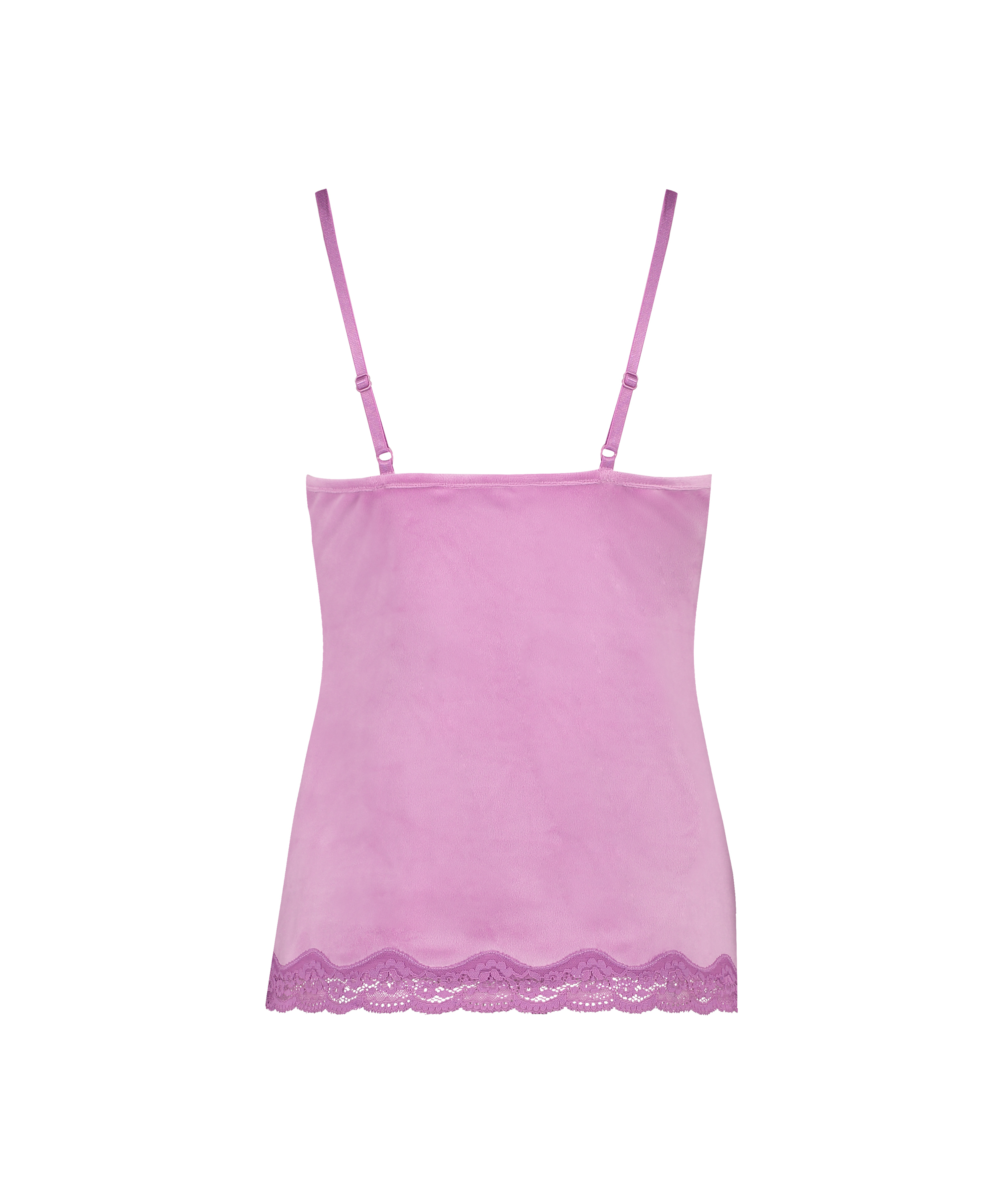 Velours Lace Cami Top, Pink, main