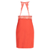Satin lace slip dress, Red