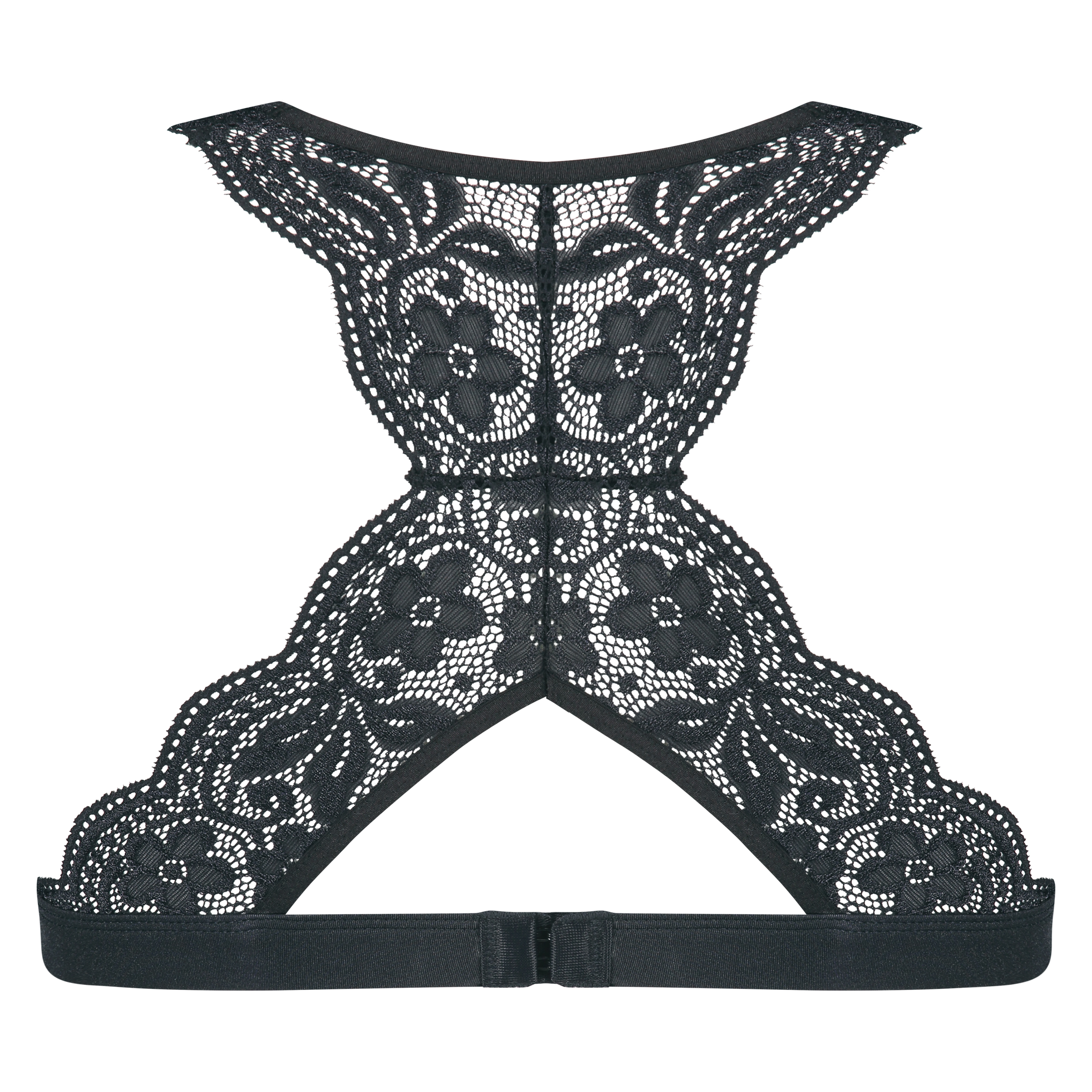 Halter racerback bralette, Black, main