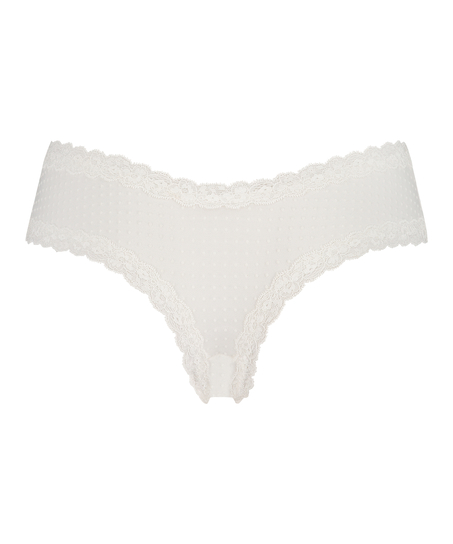 V-shape Mesh Brazilian, White