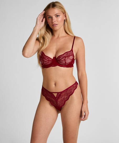 Isabelle Non-Padded Underwired Bra, Red