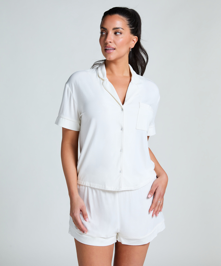 Essential Jersey Short-Sleeved Jacket, White