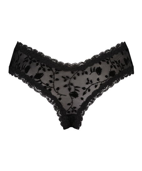 V-shape Mesh Brazilian, Black