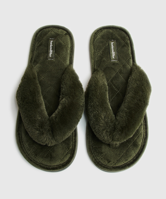 Fur Velours slippers, Green