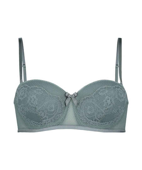 Sierra padded strapless underwired bra, Green
