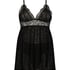 Babydoll Animal Flock Lace, Black