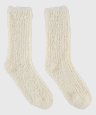 Vera Fluffy Socks, Beige