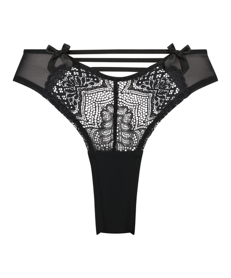 Uma High-Cut Brazilian Knickers, Black