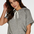 Short sleeved hoodie, Grey