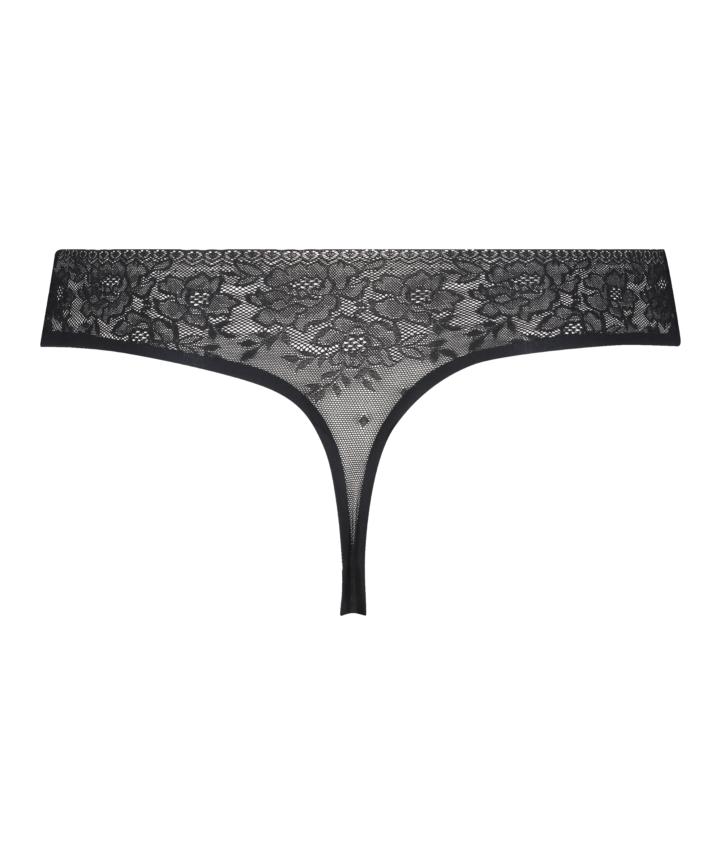 Allover Lace Invisible thong, Black, main
