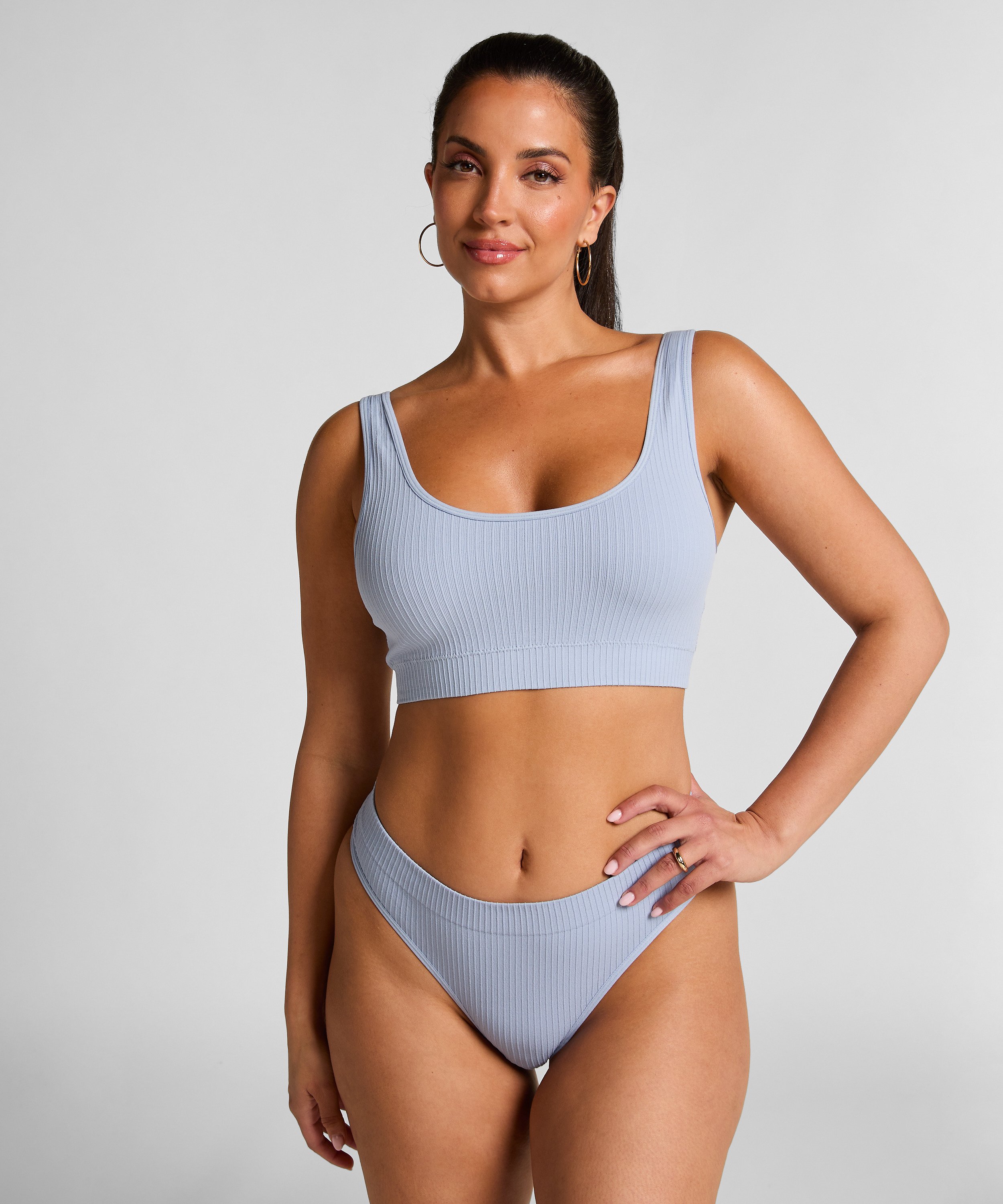 Dianne Scoop Bralette, Blue, main