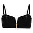 Neoprene Bandeau Bikini Top, Black