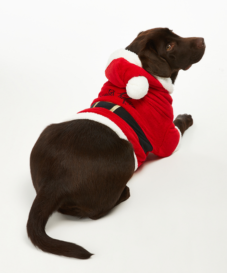 Dog's Fleece Onesie, Red