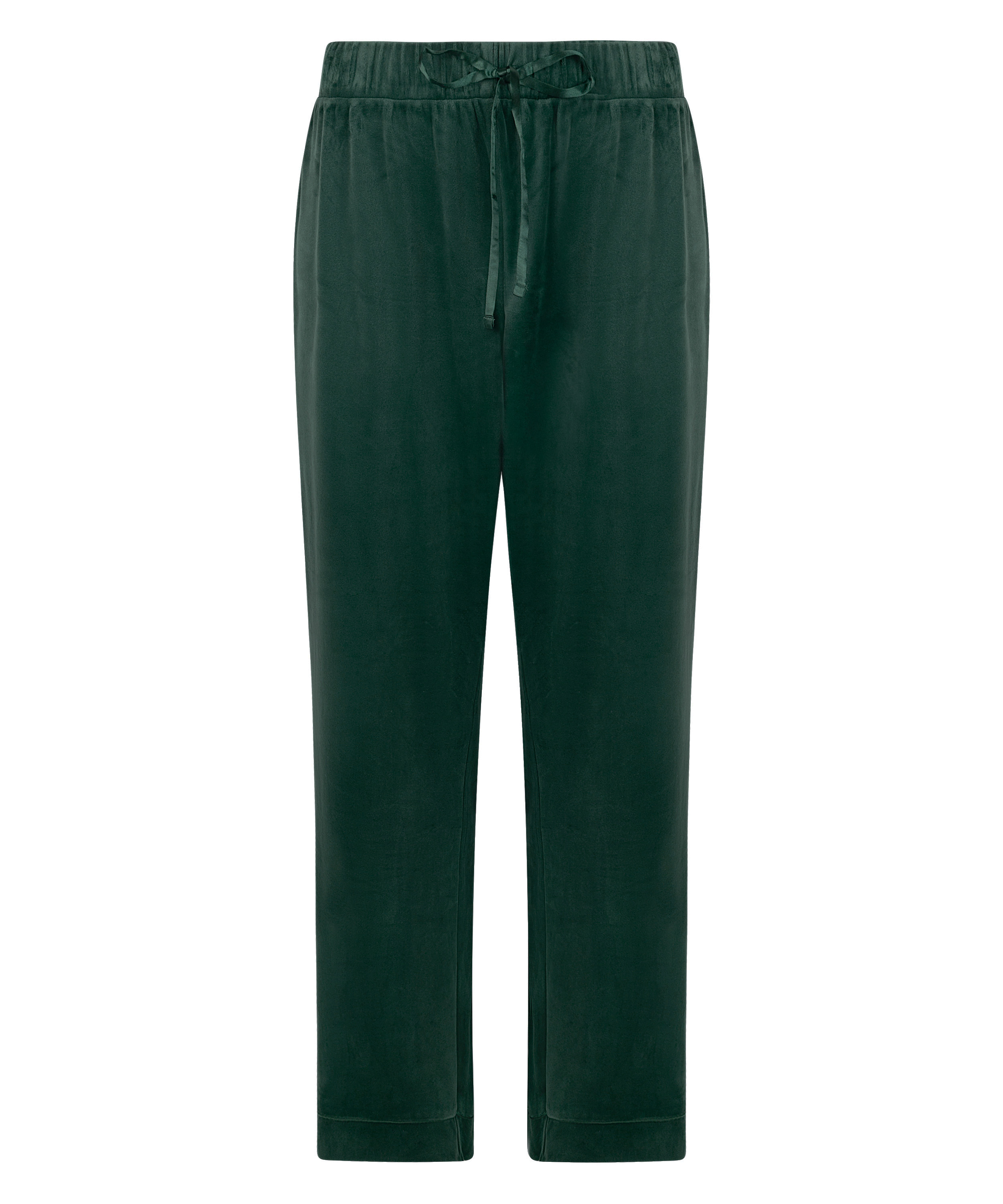 Velvet Pyjama Pants, Green, main