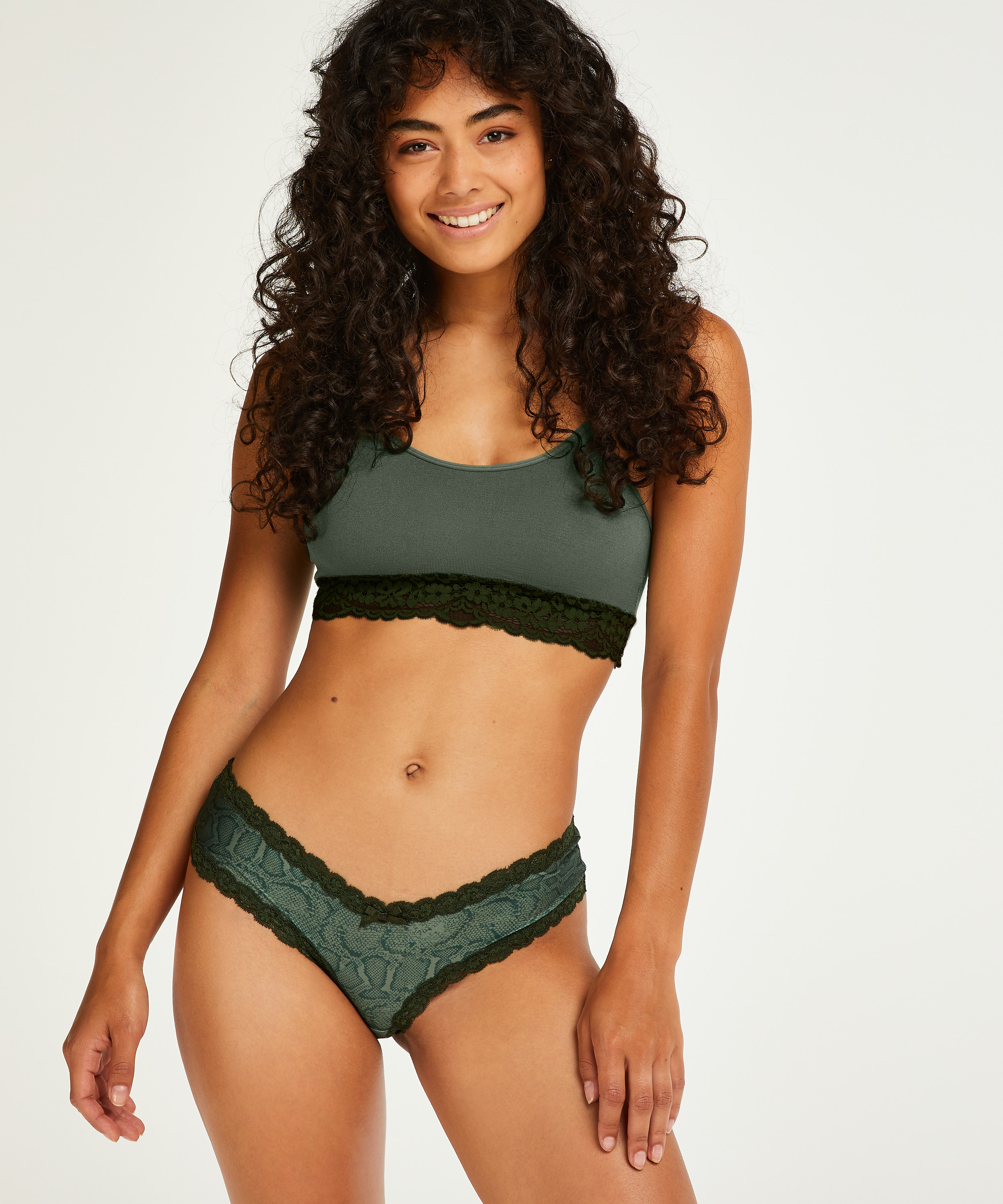 V-shape Mesh Brazilian, Green, main