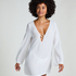 Beach Long-Sleeved Ring Dress, White