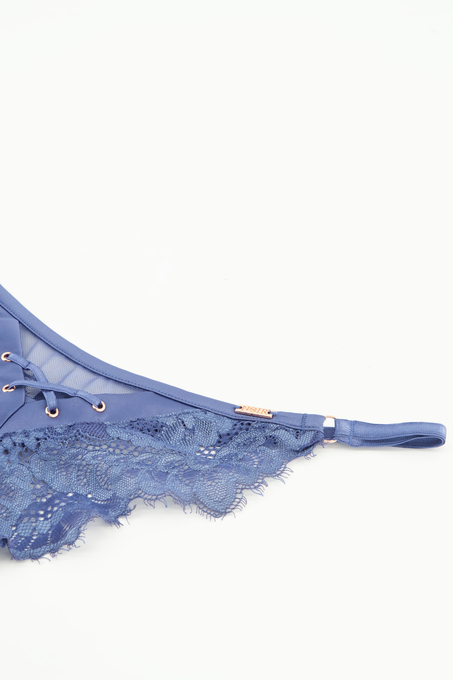 Daan High Leg Thong, Blue