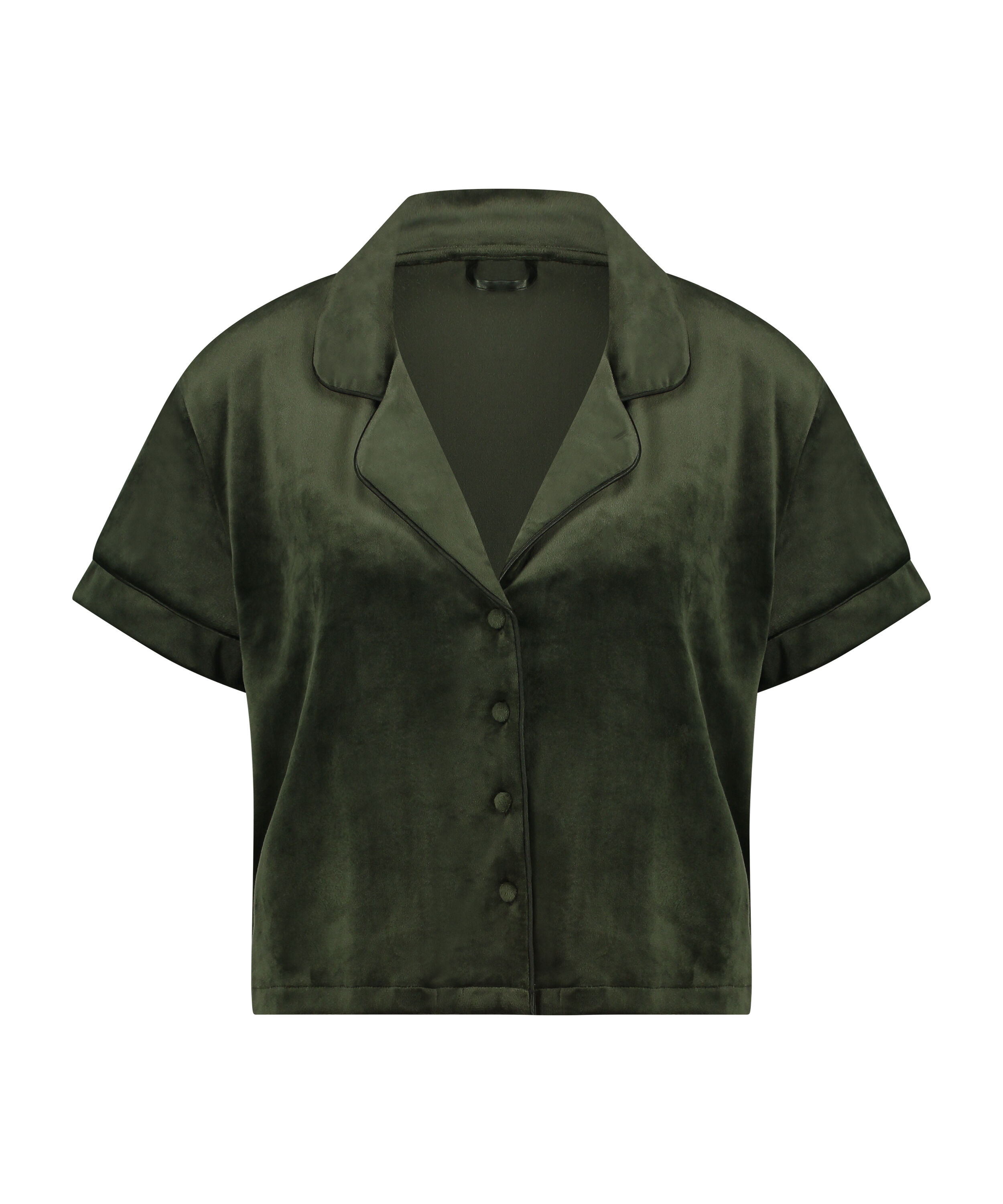 Short Sleeve Velour Jacket, Green