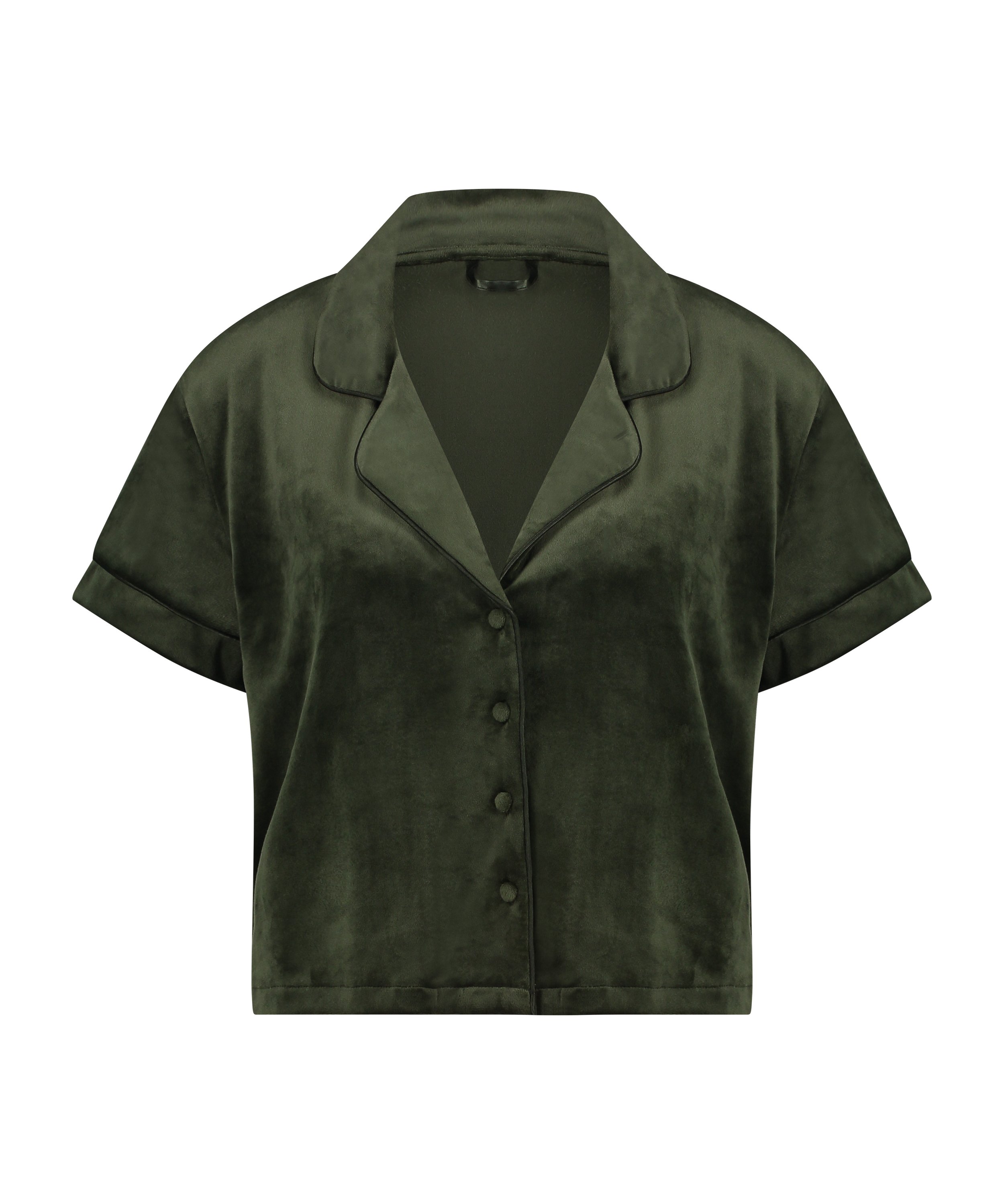 Short Sleeve Velour Jacket, Green, main