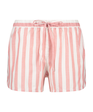 Chambray Stripe Shorts, Pink