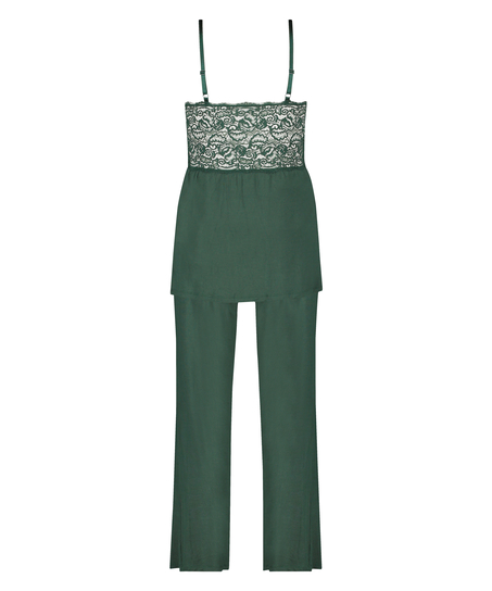 Vera Lace Pyjama Set, Green