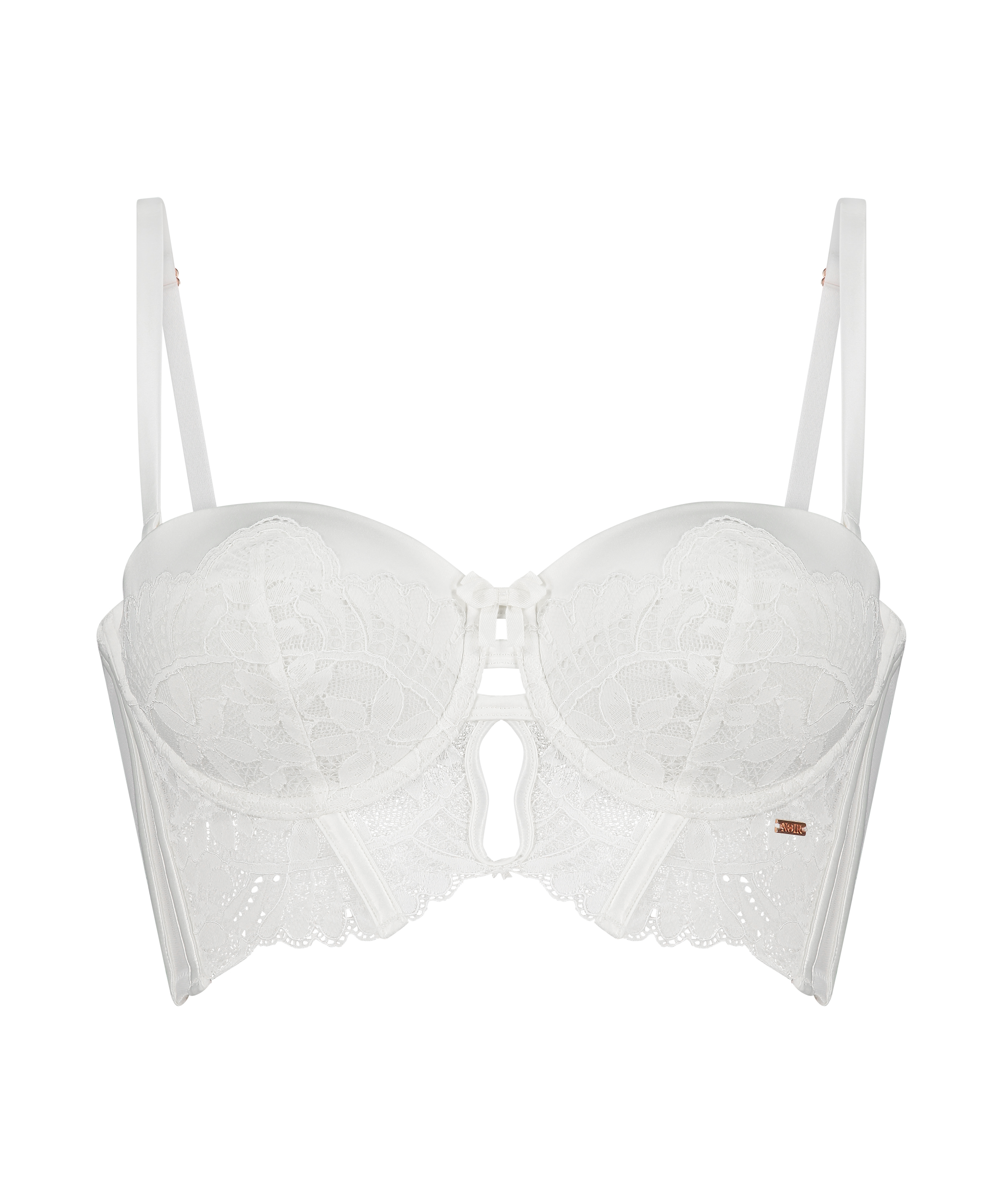 Jamie Padded Underwired Strapless Bra, White, main