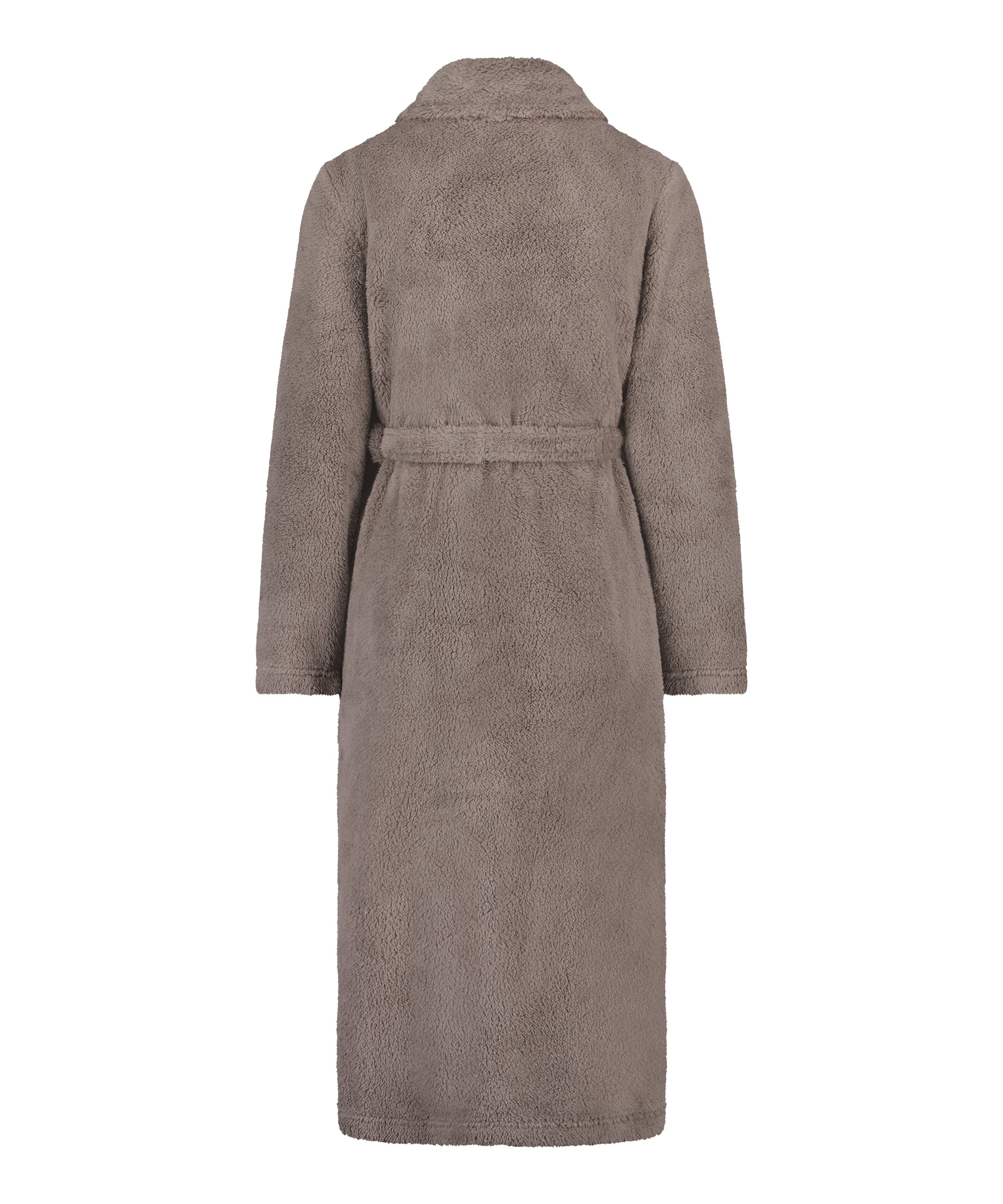 Fleece Bathrobe, Beige, main
